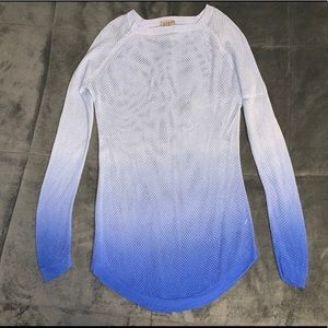 Blue Ombré Long Sleeve Top
